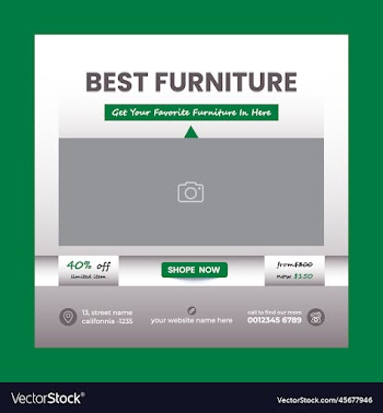 best furniture social media post template