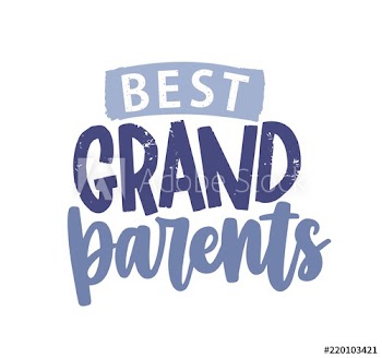 Best Grandparents decorative lettering isolated on white background