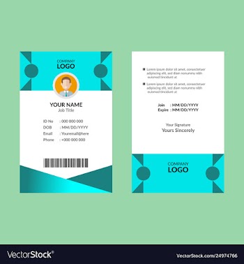 Best id card 10 vector image