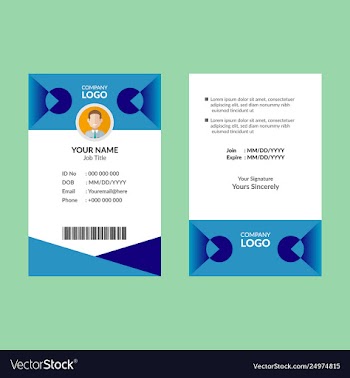 Best id card 11 vector image