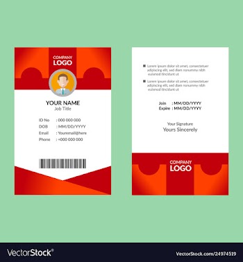 Best id card 6 vector image