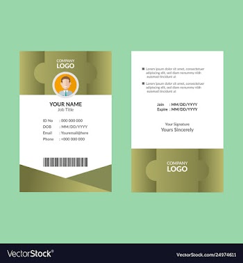 Best id card 7 vector image