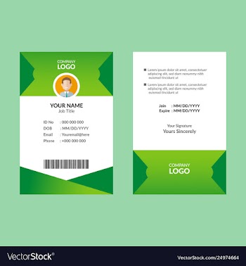Best id card 8 vector image