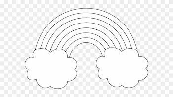 Best Photos Of Rainbow Cloud Drawing - Rainbow And Clouds Clipart Black And White
