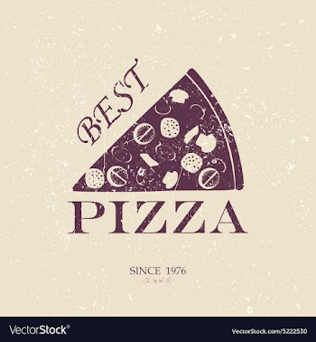 Best pizza vintage label stamp banner design vector image