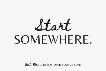 Beth Ellen & Belleza open | Free Font Add-on - rawpixel