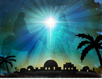 Bethlehem Christmas card Worship Nativity of Jesus - Church Candles 