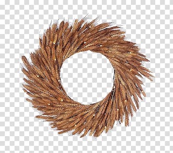 Bethlehem Wreath Christmas decoration Garland, Golden wheat transparent background PNG clipart