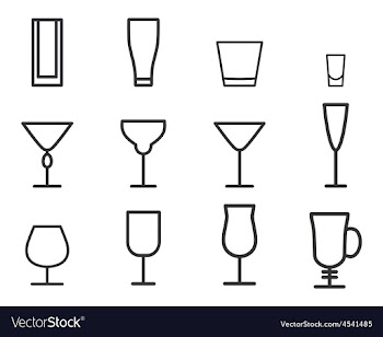  					Beverage thin line symbol icon Cocktails vector image														