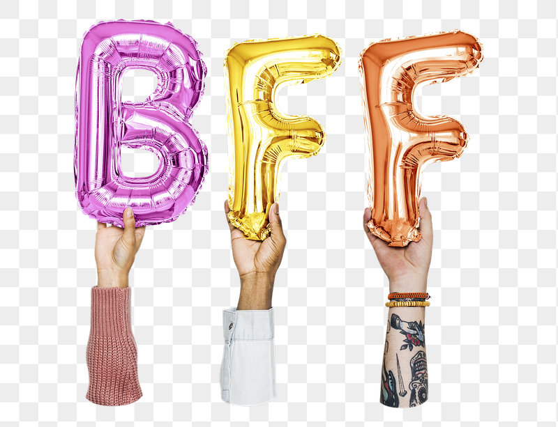 BFF word png, hands holding | Free PNG - rawpixel