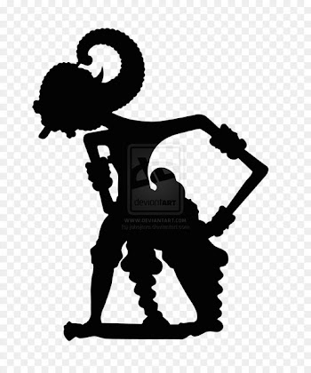 Bhima Arjuna Wayang Gunungan - Silhouette 