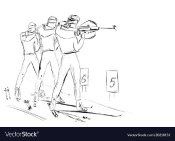 Biatlon vector image