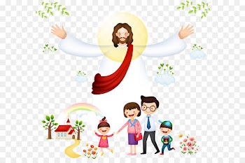 Bible Christianity Clip art - Vector Jesus with children 