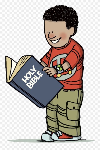 Bible Clip Art For Children - Child Reading Bible Clipart