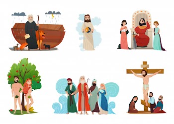 Bible stories set Free Vector