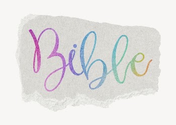 Bible word, ripped paper typography | Free PSD - rawpixel