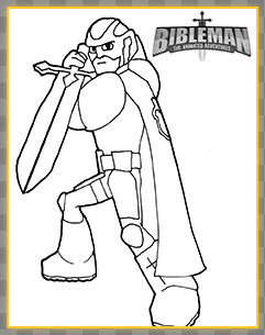Bibleman coloring sheet demo 4 | Bibleman Resources in 2019 | Boy ...