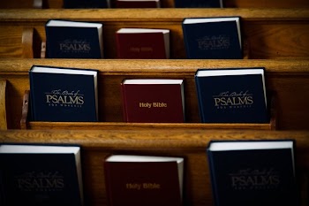 Bibles on Wooden Rack