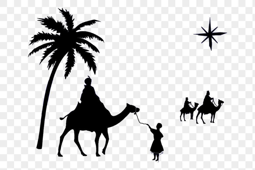 Biblical Magi png silhouette sticker, | Free PNG - rawpixel