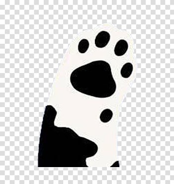 Bicolor cat Claw Black and white, Black and white cat claw transparent background PNG clipart