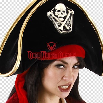 Bicorne Hat Cap Costume Pirate, jolly roger transparent background PNG clipart