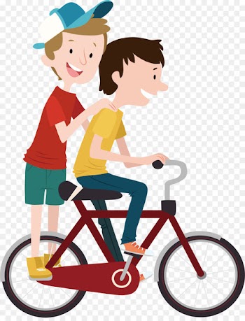 Bicycle Child Cycling - During the period of driving two young brothers 