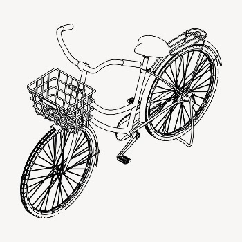 Bicycle clipart, vintage hand drawn | Free Vector - rawpixel