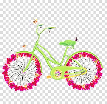 Bicycle Designer, Flowers do cycling transparent background PNG clipart