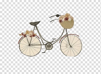 Bicycle Drawing Vintage clothing Cycling Illustration, Filled with flowers bike transparent background PNG clipart