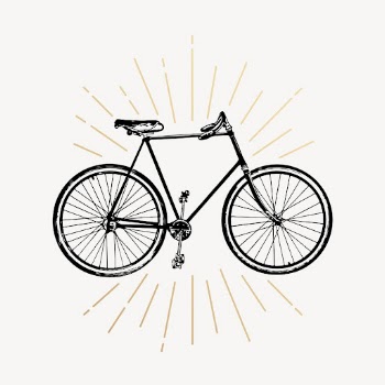 Bicycle drawing, vintage sustainable vehicle | Free PSD Illustration - rawpixel