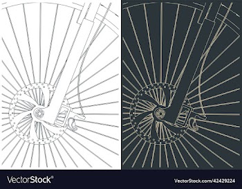 bicycle fork front wheel close-up