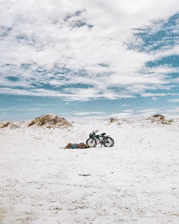 Bicycle Park on Sand Field