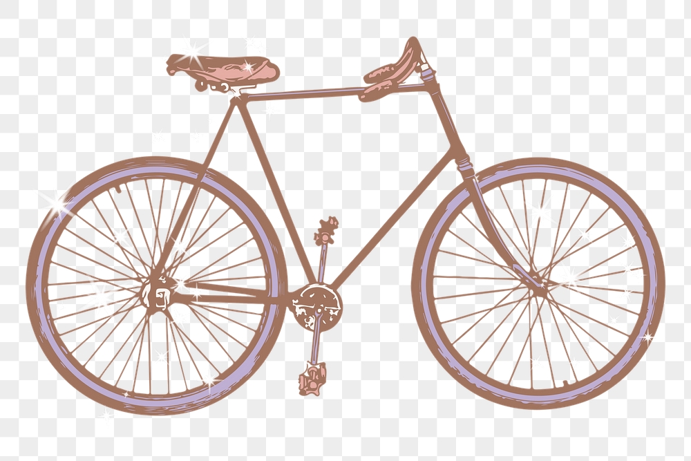 Bicycle png sticker, vehicle sparkly | Free PNG Illustration - rawpixel