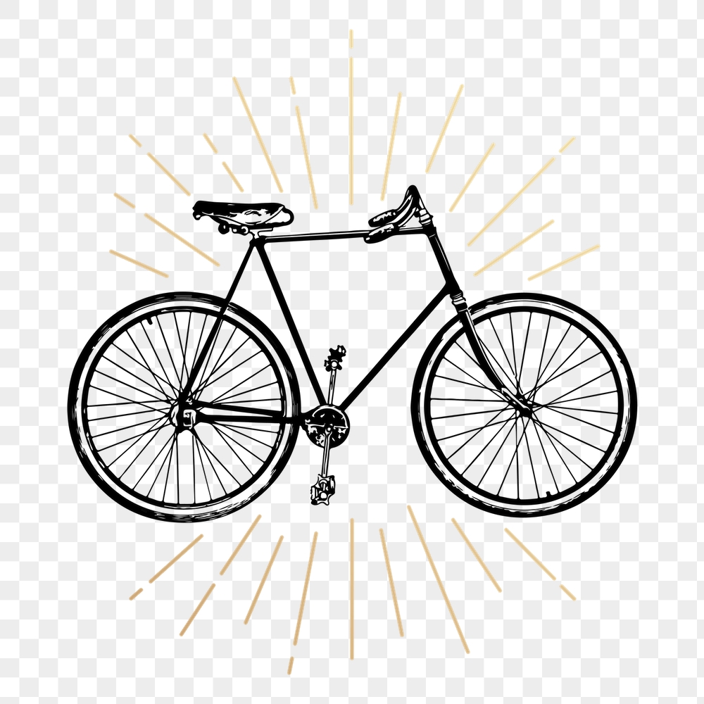 Bicycle png sticker, vintage sustainable | Free PNG Illustration - rawpixel