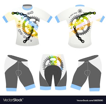 Bicycle sports t-shirt vector image