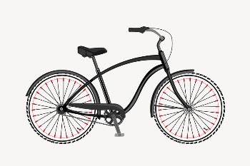 Bicycle sticker, vehicle illustration psd. | Free PSD - rawpixel