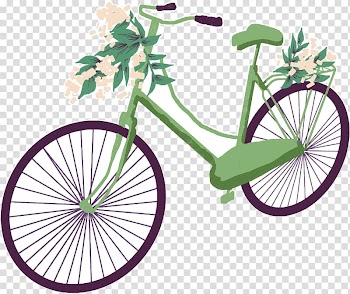 Bicycle wheel Road bicycle Bicycle frame Green, Green cartoon bike transparent background PNG clipart
