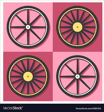 Bicycle wheel symbol bike rubber mountain vector image