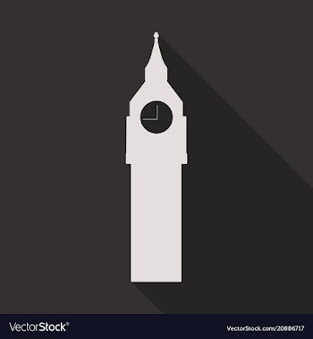 Big ban clock icon sign design in flat style with vector image