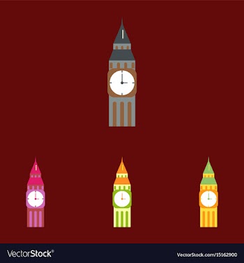 Big ben monument of london big ben collection vector image