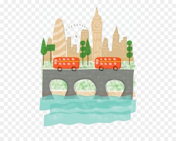 Big Ben Original Illustration City of London Seattle Illustration - Retro Bridge 