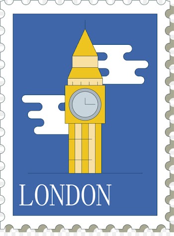Big Ben Postage stamp Euclidean vector Rubber stamp Drawing - Cartoon Big Ben vector 