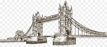 Big Ben Tower Bridge Landmark - London Bridge - Hand painted London landmark London Tower Bridge 