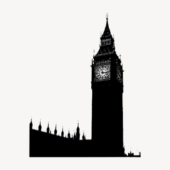 Big Ben tower clipart, London, | Free Vector Illustration - rawpixel