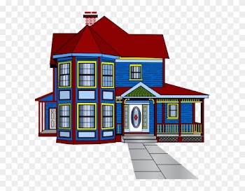 Big Blue House Clip Art