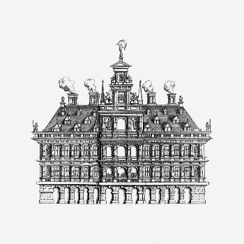 Big building clipart, vintage illustration | Free PSD Illustration - rawpixel