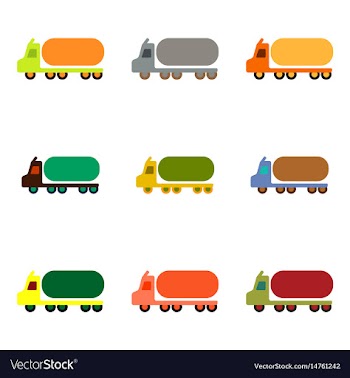Big car in flat style tank vector image
