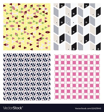 Big collection patterns on different topics vector image