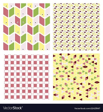 Big collection patterns on different topics vector image