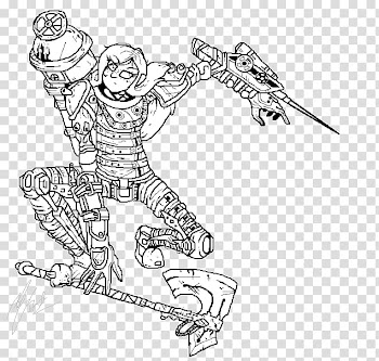 Big Corduroy Rapture Falls Line-Art. transparent background PNG clipart